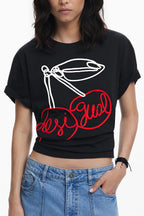 DESIGUAL Women T-Shirt - Black