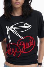 DESIGUAL Women T-Shirt - Black