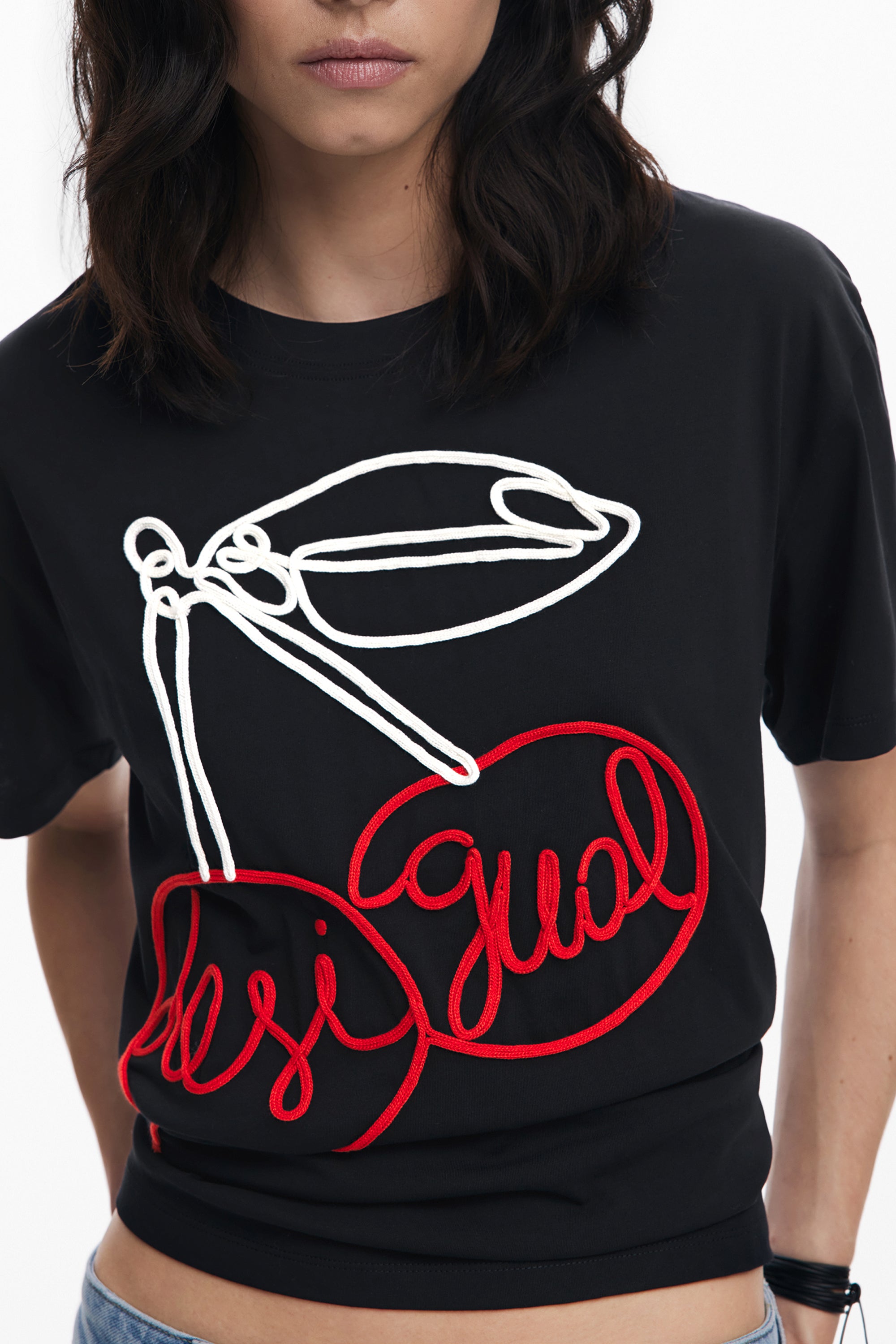DESIGUAL Women T-Shirt - Black