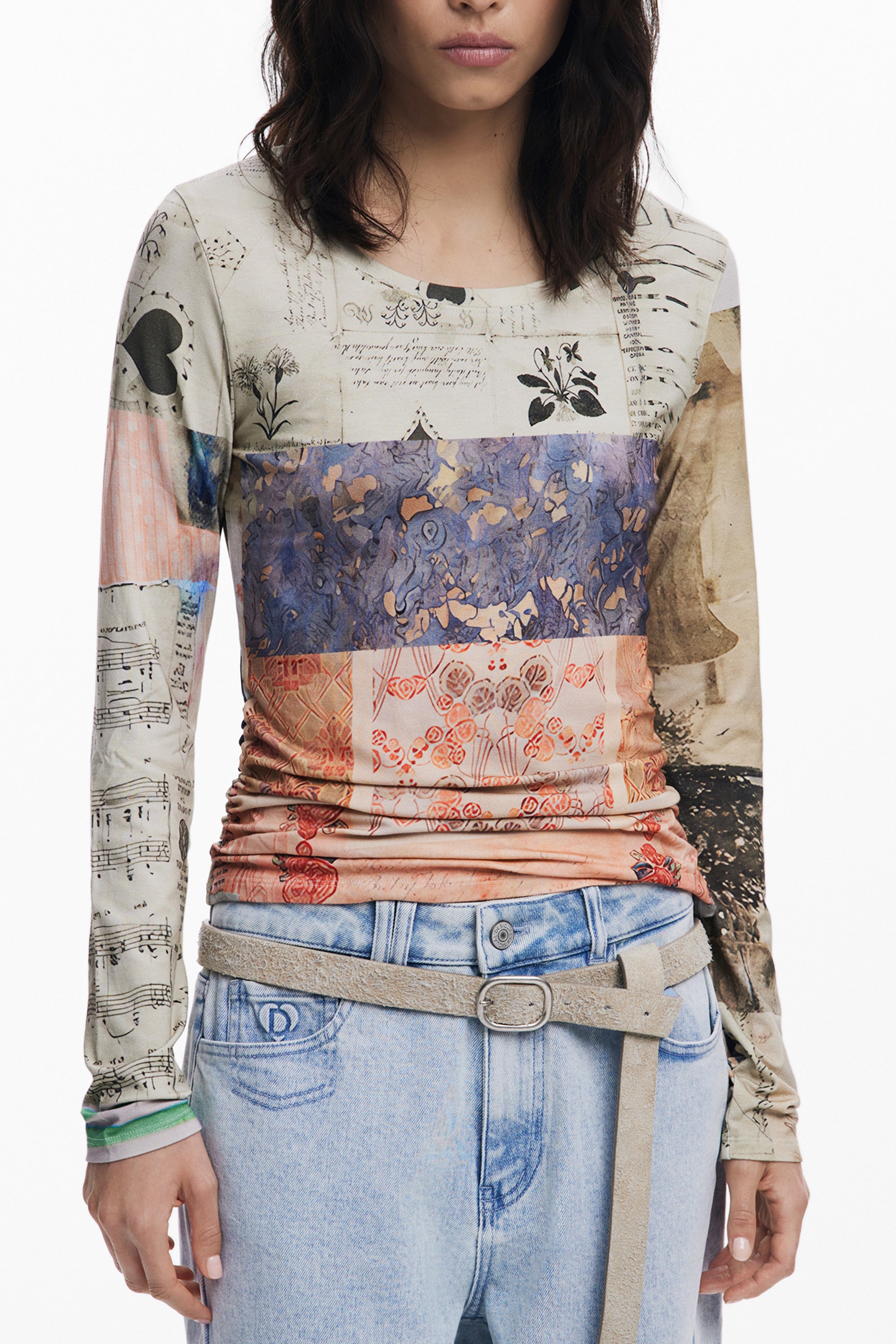 DESIGUAL Women T-Shirt - Beige
