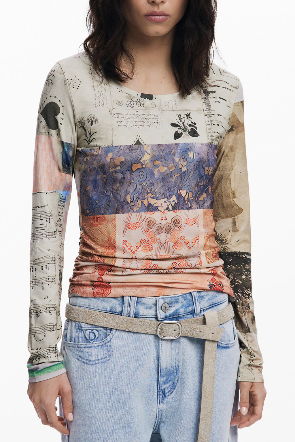DESIGUAL Women T-Shirt - Beige