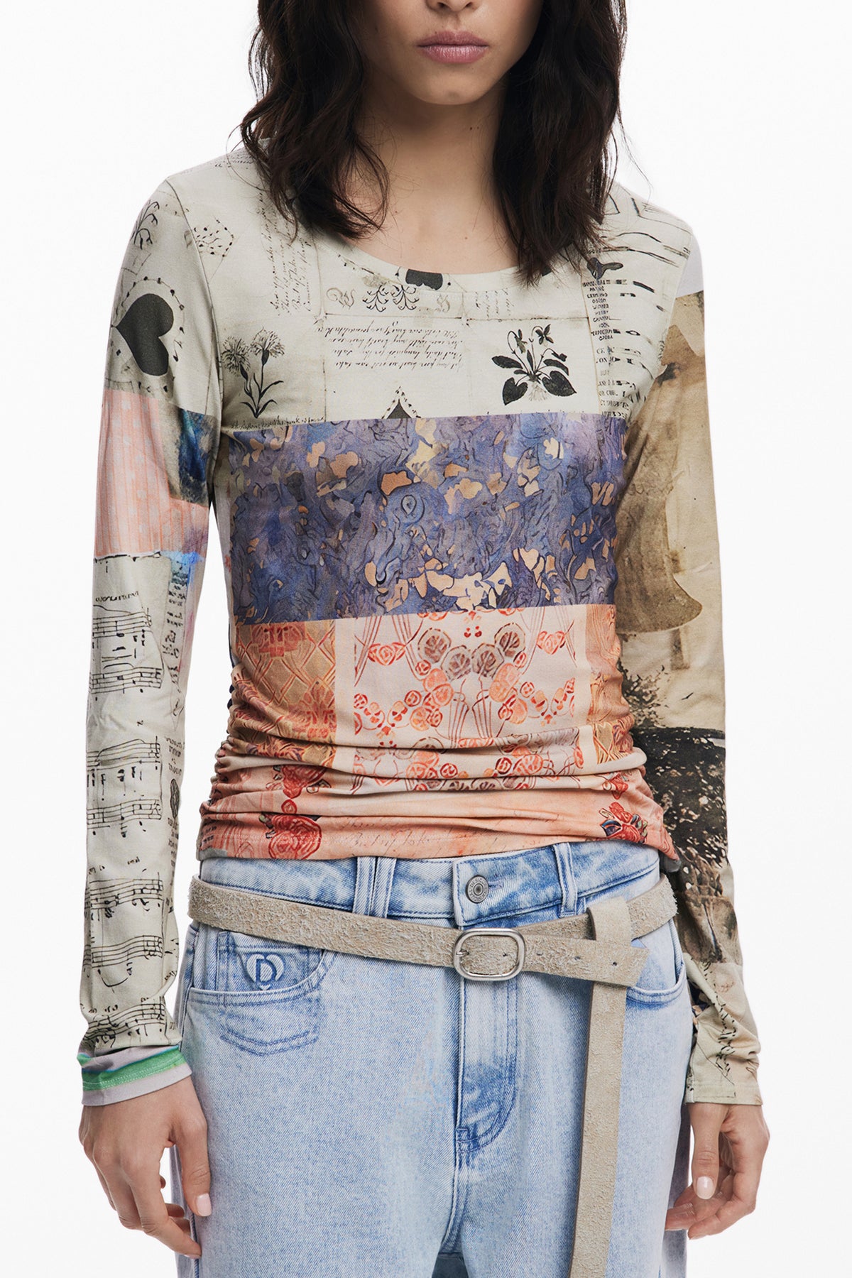 DESIGUAL Women T-Shirt - Beige