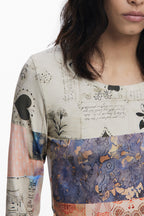 DESIGUAL Women T-Shirt - Beige