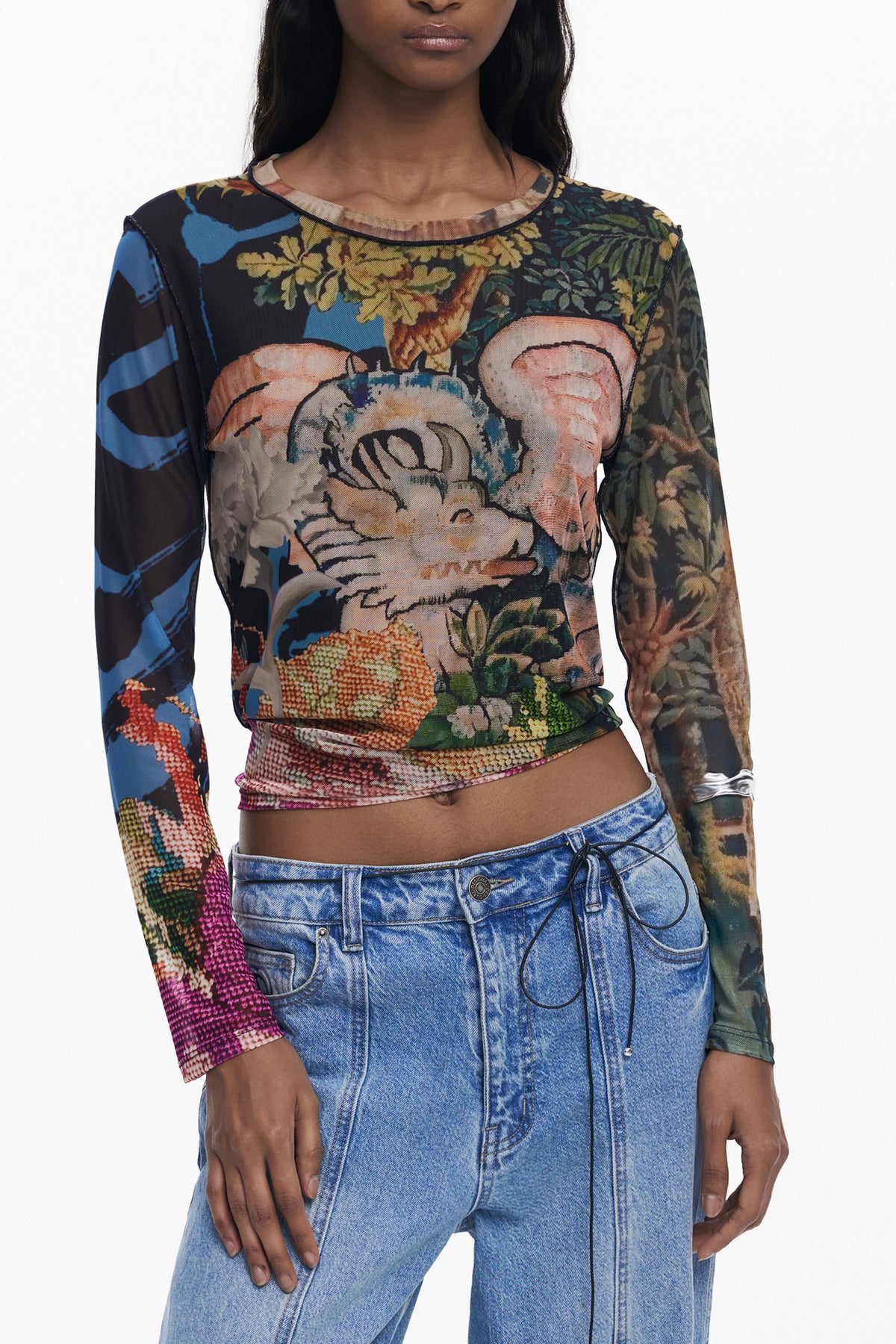 DESIGUAL Women T-Shirt - Black