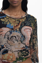 DESIGUAL Women T-Shirt - Black